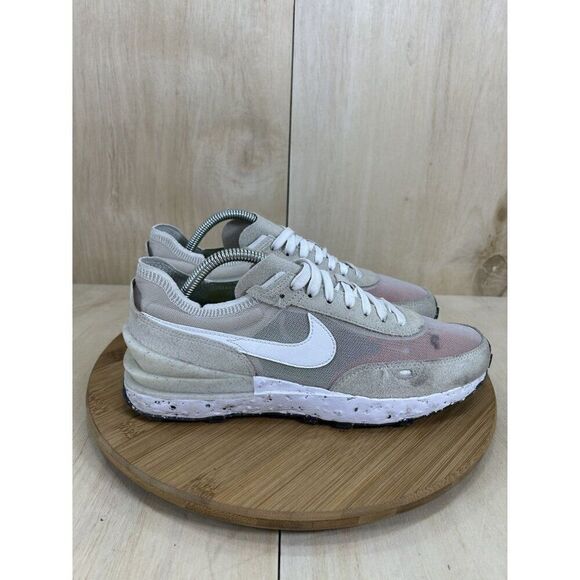 Nike Waffle One Crater Se Cream White Athletic Shoes Mens Size 8.5 - Picture 3 of 8